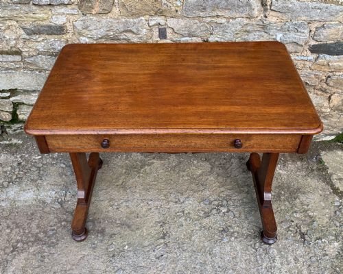 fig 1. Antique Regency Mahogany Library Table