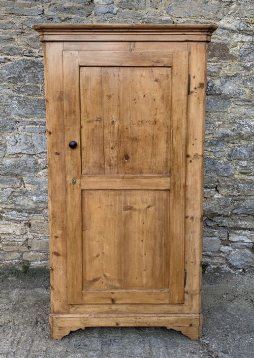 Small Antique Pine Wardrobe