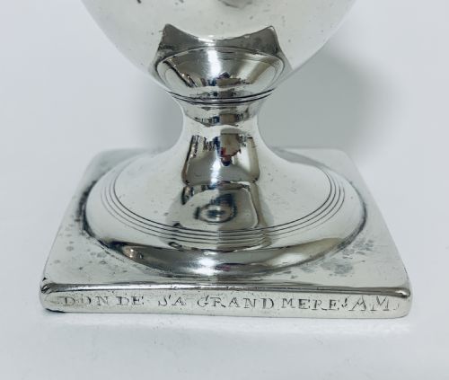 fig 1. Antique Georgian Solid Silver Sugar Shaker Caster