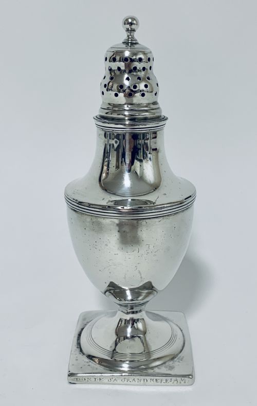 Antique Georgian Solid Silver Sugar Shaker Caster