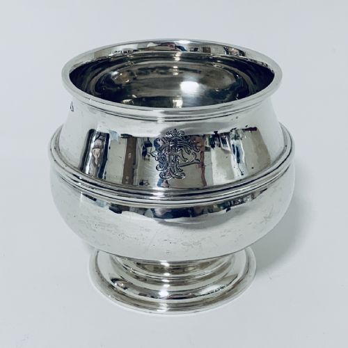 Antique Solid Sterling Silver Sugar Bowl by Walker & Hall