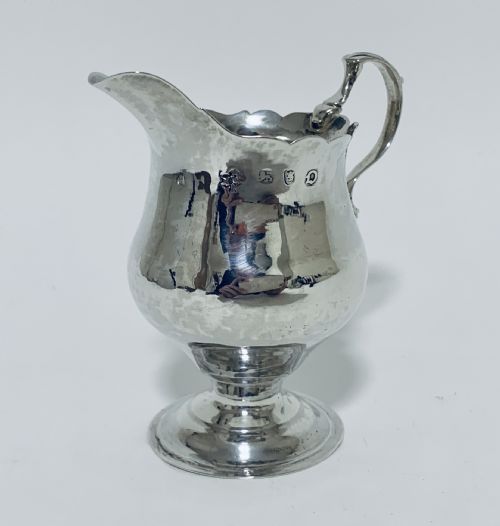 fig 1. Antique 18th Century Georgian Solid Sterling Silver Milk or Cream Jug