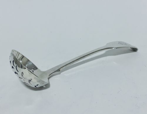 fig 1. Antique Georgian Solid Sterling Silver Sugar Sifter Spoon