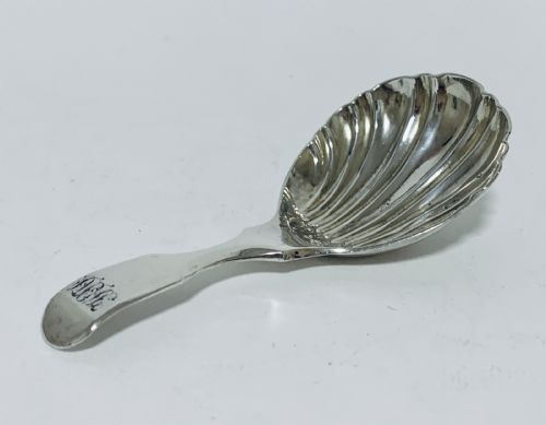 Antique Victorian Solid Sterling Silver Tea Caddy Spoon