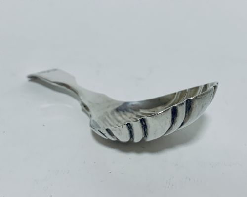 fig 1. Antique Victorian Solid Sterling Silver Tea Caddy Spoon
