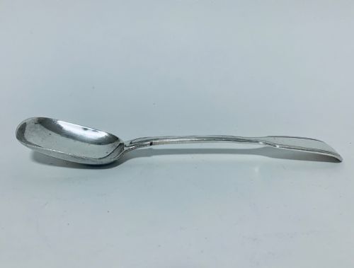 fig 1. Antique Early Victorian Solid Sterling Silver Jam Spoon