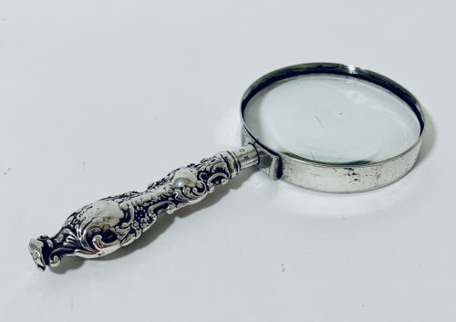 Quality Antique Victorian Sterling Silver Magnifying Glass Levi & Salaman 1901