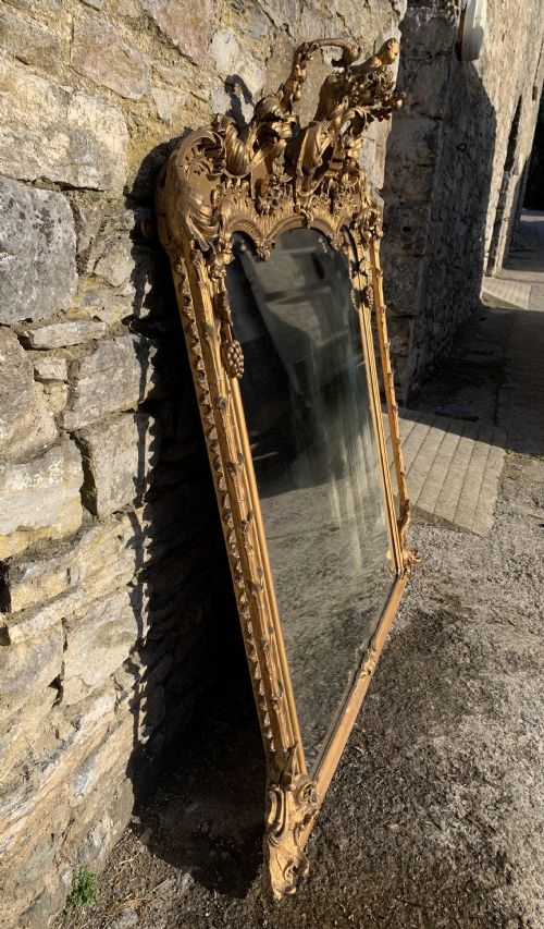 fig 1. Large Victorian Gilt Overmantel Mirror