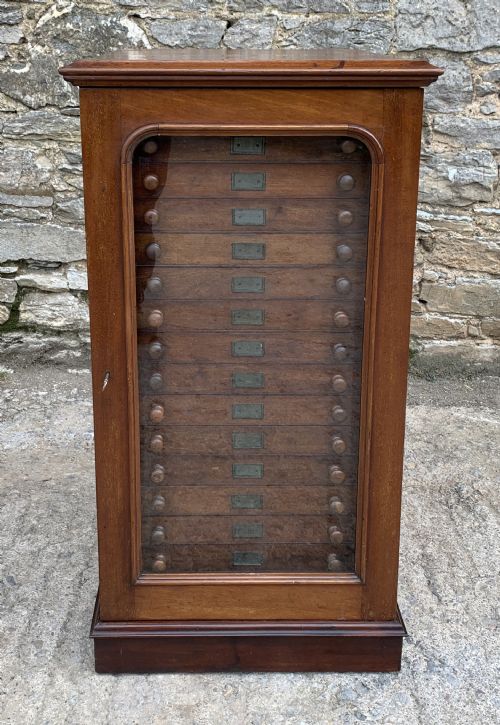 Victorian Mahogany Collectors Specimen Cabinet by J.t.crockett & Son