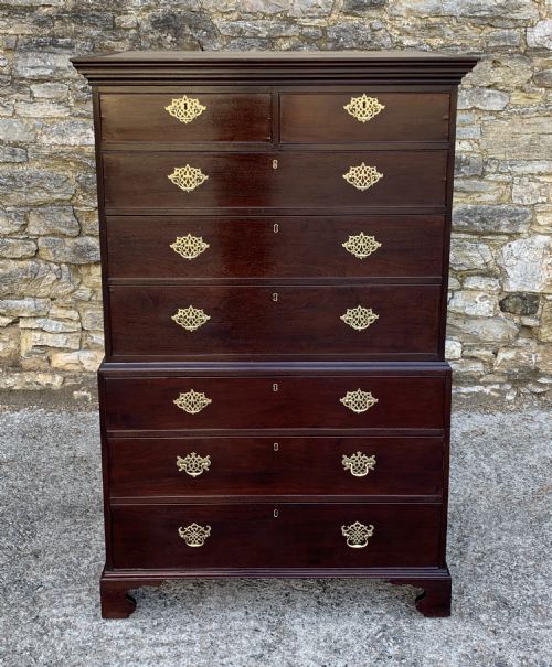 Georgian Mahogany Chest on Chest Tallboy