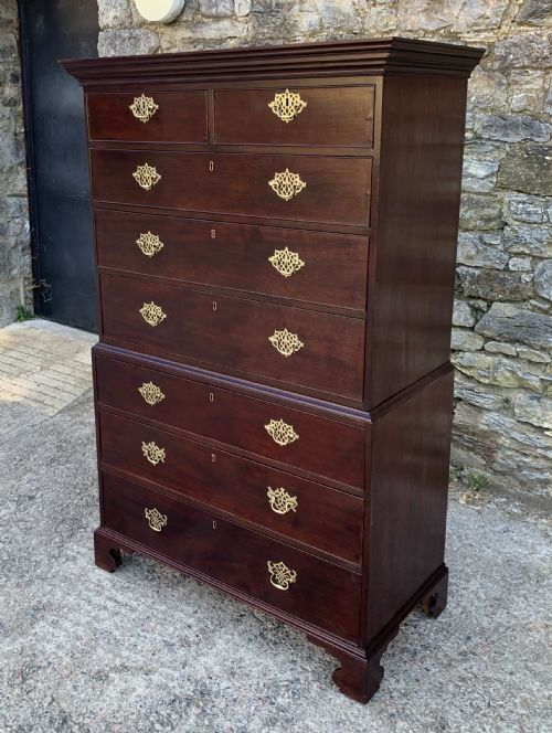 fig 1. Georgian Mahogany Chest on Chest Tallboy