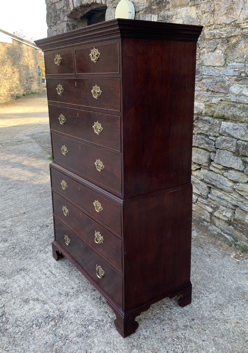 fig 2. Georgian Mahogany Chest on Chest Tallboy