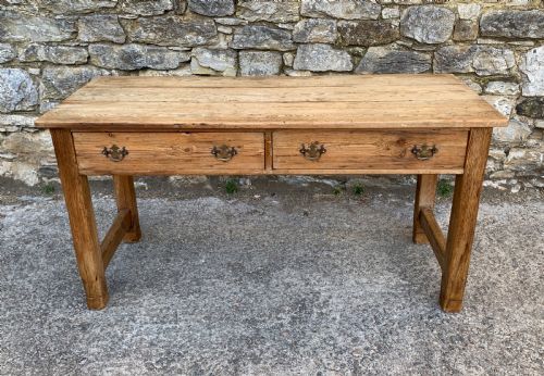 Narrow Antique Pine Farmhouse Table
