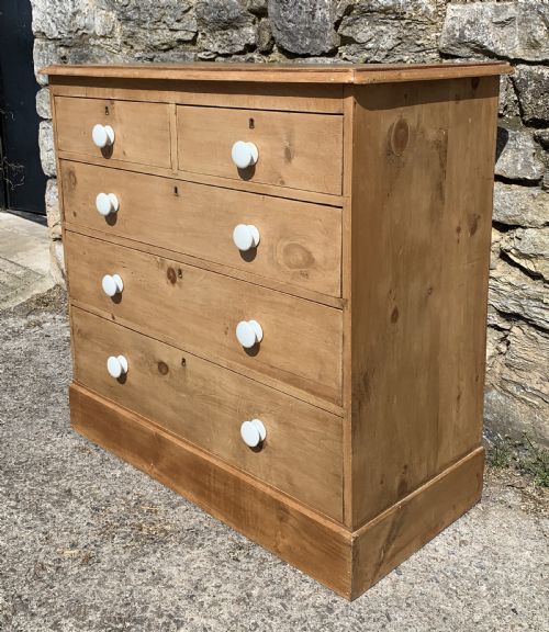 fig 1. Victorian Stripped Pine Chest of Drawers