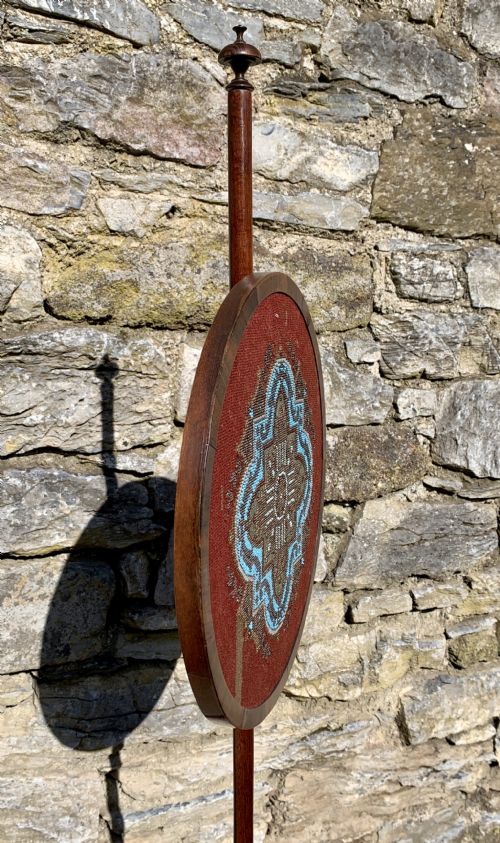 REGENCY ROSEWOOD POLE SCREEN - ADDITIONAL PHOTO 3