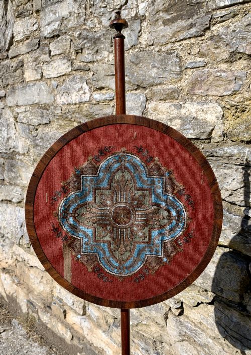 REGENCY ROSEWOOD POLE SCREEN - ADDITIONAL PHOTO 4