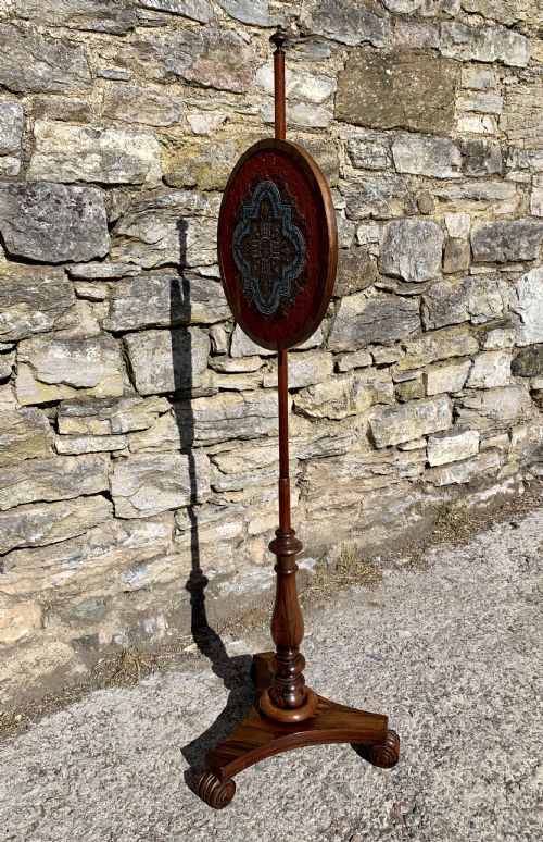 REGENCY ROSEWOOD POLE SCREEN - ADDITIONAL PHOTO 16