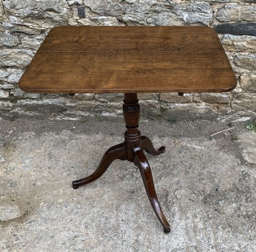fig 1. Georgian Oak Tilt Top Occasional Table