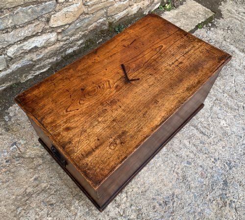 fig 2. Antique Elm Blanket Box