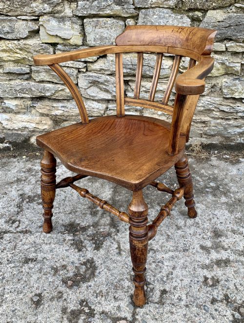 fig 1. Antique Beech and Elm Captains Chair