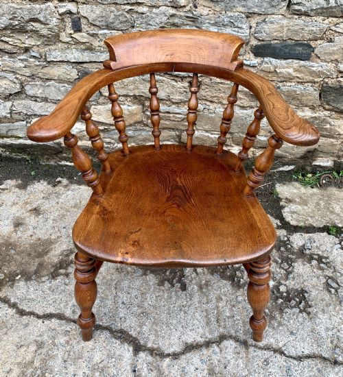 fig 2. Antique Elm Captains Chair