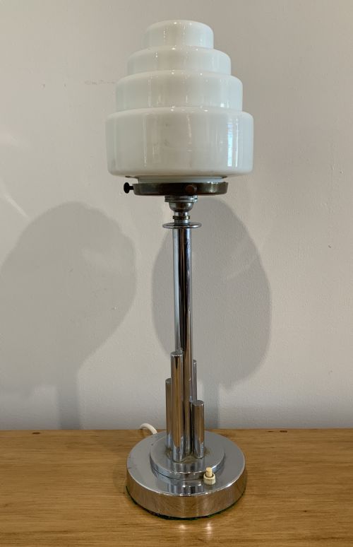 fig 1. Art Deco Chrome Table Lamp