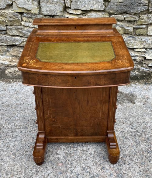 fig 2. Victorian Burr Walnut Davenport