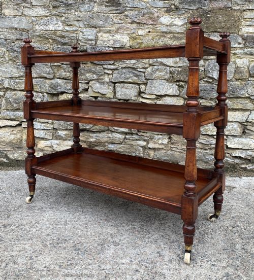 fig 1. Victorian Mahogany Three Tier Buffet Dumb Waiter