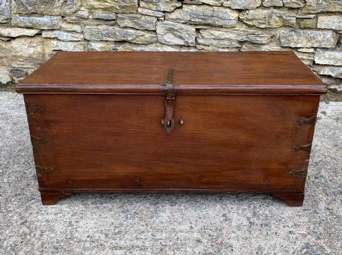 Large Antique Anglo Indian Trunk
