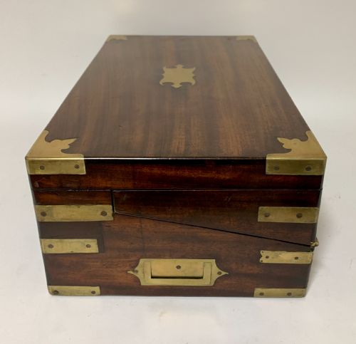 fig 2. Antique Mahogany Campaign Writing Slope