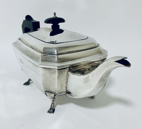 fig 1. Antique Solid Sterling Silver Three Part Tea Service