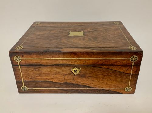 fig 1. Victorian Rosewood Inlaid Vanity Box