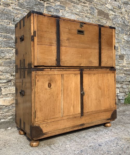 fig 1. Antique Pine Campaign Chest