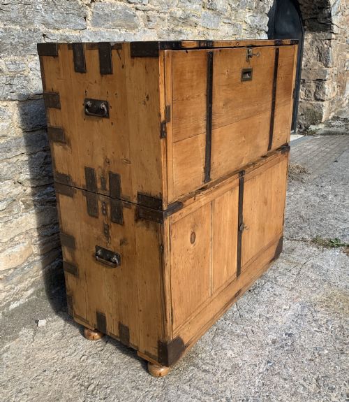 fig 2. Antique Pine Campaign Chest