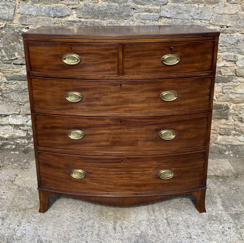 Regency Mahogany Bow Front Chest of Drawers