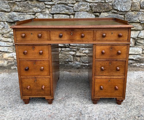 fig 1. Antique Mahogany Campaign Writing Desk