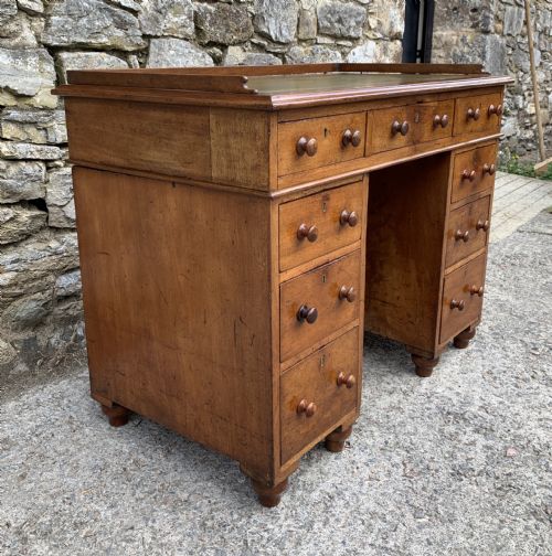 fig 2. Antique Mahogany Campaign Writing Desk