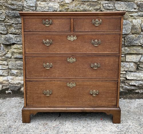 Georgian Oak Crossbanded Chest of Drawers