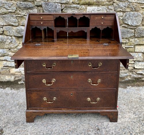 Small Georgian Country Oak Bureau