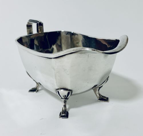 fig 1. Antique Solid Sterling Silver Gravy Boat Jug