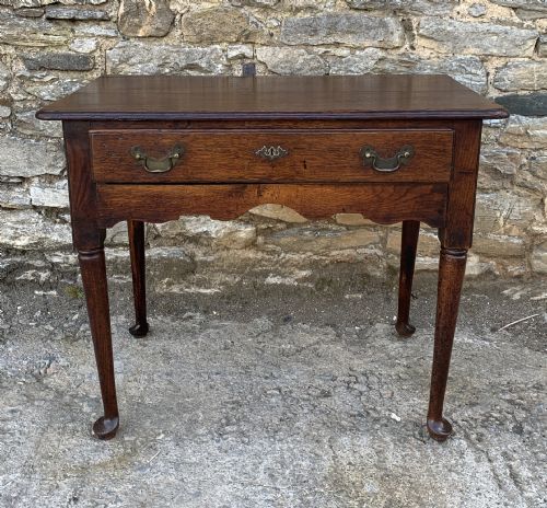 18th Century Oak Pad Foot Lowboy