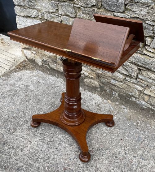Victorian Mahogany Adjustable Reading Table by Ward