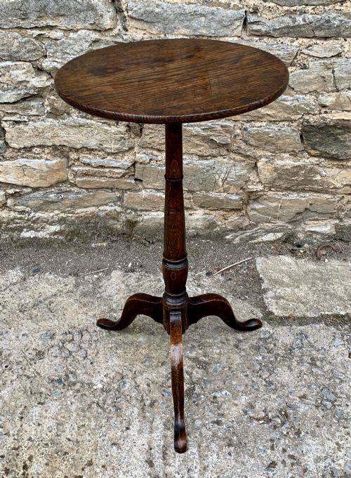Antique Georgian Oak Candle Table