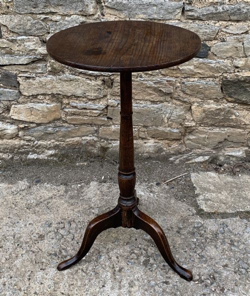 fig 1. Antique Georgian Oak Candle Table