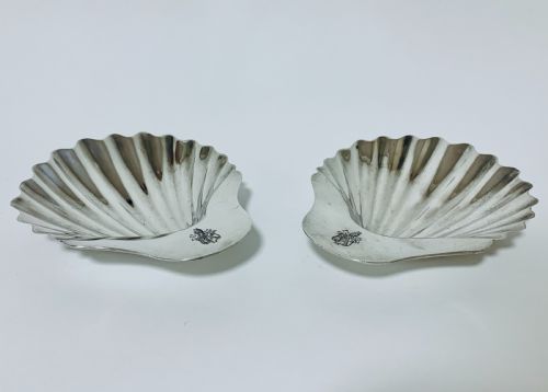 Pair of 18th Century Solid Silver Butter Dishes