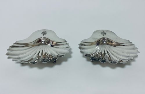 fig 1. Pair of 18th Century Solid Silver Butter Dishes
