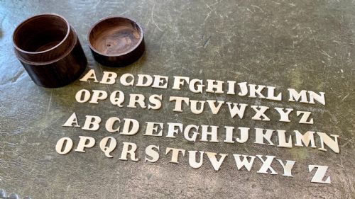Set of Antique Victorian Bone Spelling Alphabet Letters