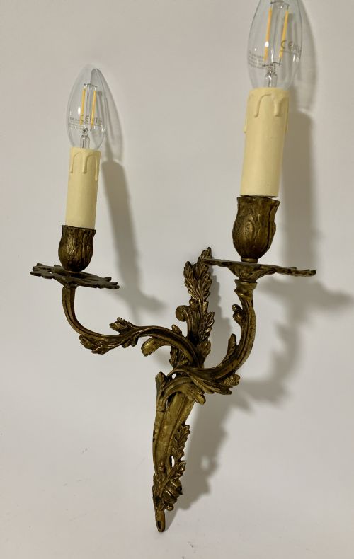 fig 1. Antique Gilt Metal Wall Light