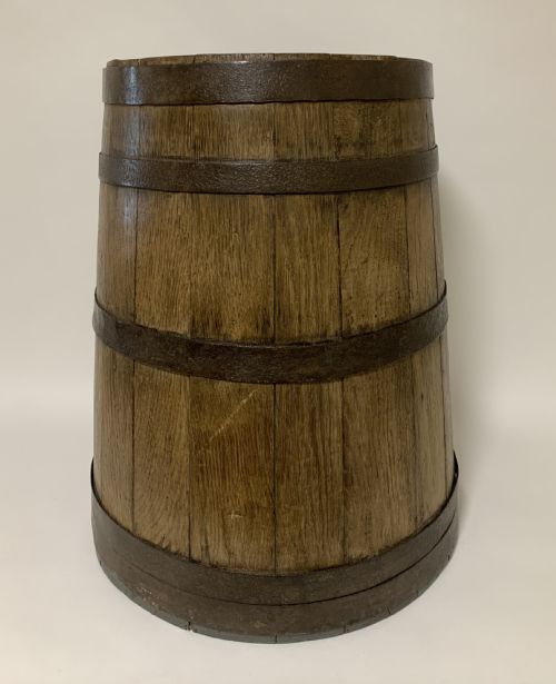fig 1. Antique Oak Coopered Barrel
