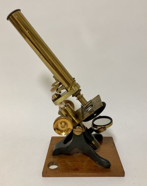 fig 1. Antique Brass Bar Limb Microscope